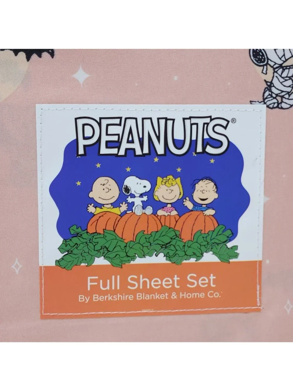 Peanuts Snoopy Full Sheet Set By Berkshire Pink Halloween Bats Ghosts Fall
